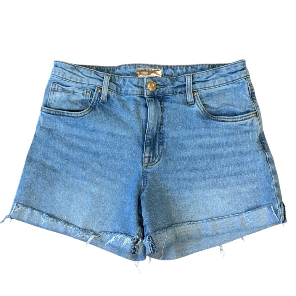Kut from the Kloth Jane High‎ Rise Cut Off Denim Blue Shorts Size 4